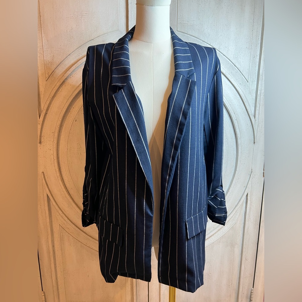 Pimkie Navy lightweight Pinstripe Blazer